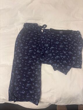 Navy Blue Floral  Set